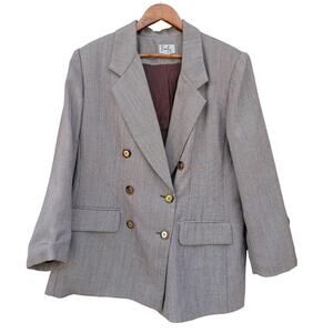 Emily Double Breasted Blazer Brown Size 16W